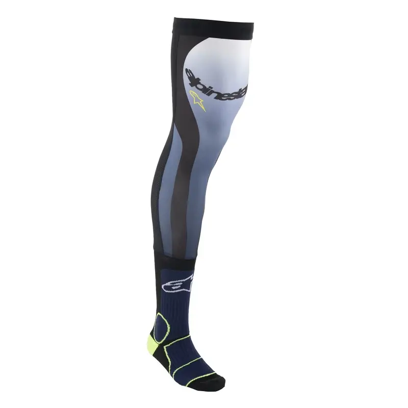 Koupit Online Ponožky pod ortézy Alpinestars Knee Brace modro-žluto fluo-bílo-černé