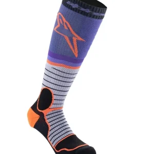 Ponožky Alpinestars MX PRO černo-šedo-fialovo-oranžová Finální Výprodej