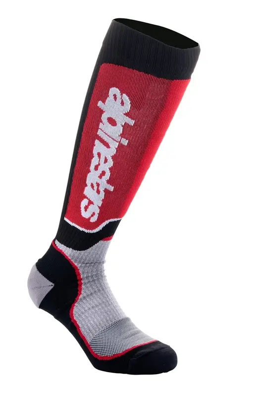 Sleva Ponožky Alpinestars MX Plus černo-červeno-šedé