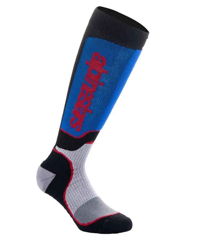 Časově Omezené Ponožky Alpinestars MX Plus černo-červeno-modro-šedé