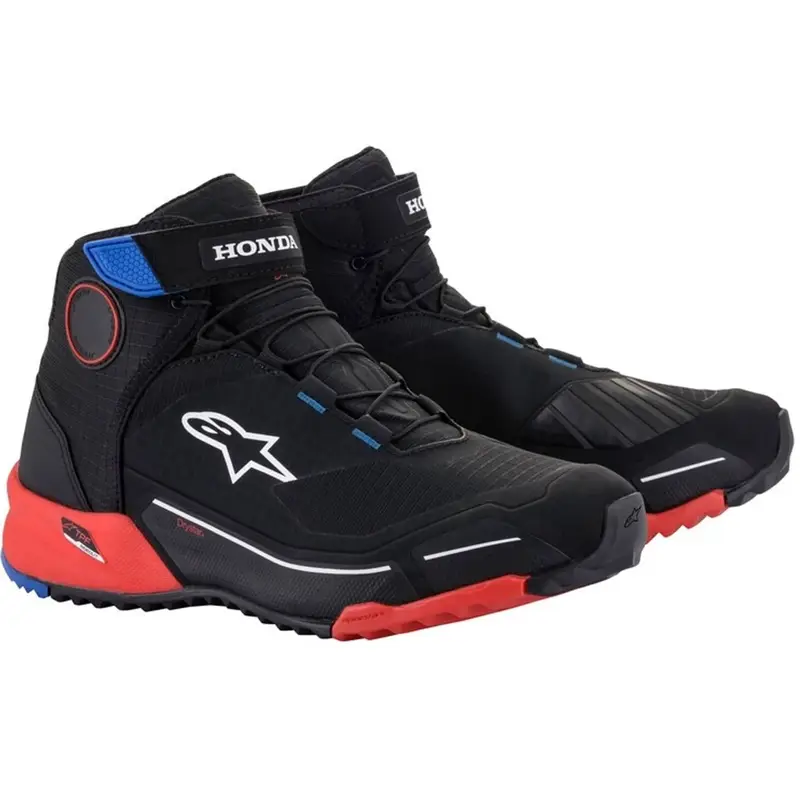 Vysoce Kvalitní Boty na motorku Alpinestars CR-X Drystar Honda Kolekce černo-červeno-modré