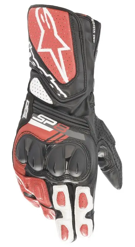 Rukavice na motorku Alpinestars SP-8 černo-bílo-červené Akční Nabídka