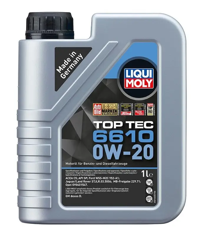 Oblíbený Syntetický motorový olej LIQUI MOLY Top Tec 6610 0W-20 1 l