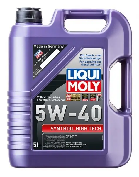 Syntetický motorový olej LIQUI MOLY Synthoil High Tech 5W-40 5 l Omezená Nabídka