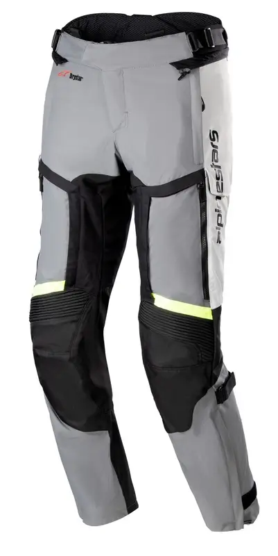 Kalhoty na motorku Alpinestars Bogota Pro Drystar 4 šedo-černo-fluo žluté Expresní Doručení
