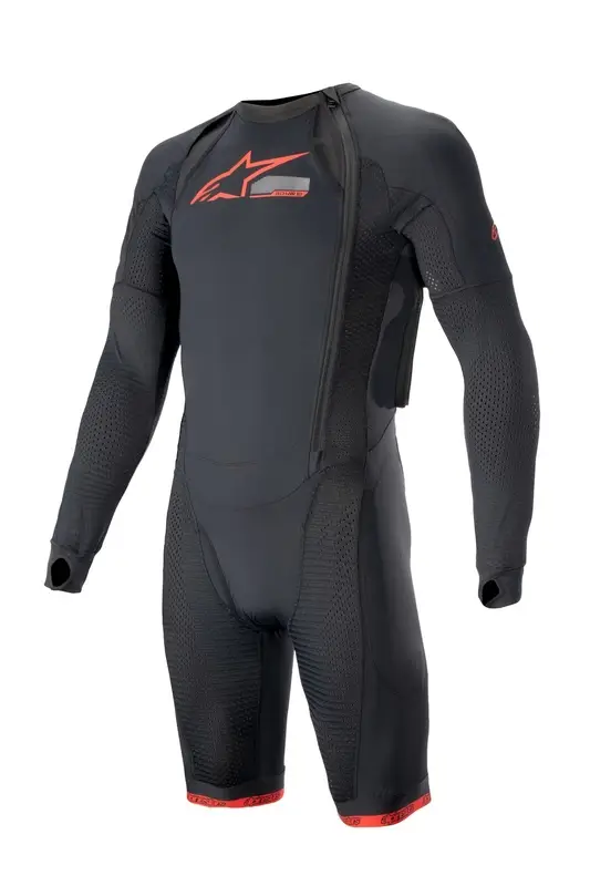 Vnější vrstva airbagové vesty Alpinestars TECH-AIR®10 s krátkými nohavicemi černo-červeno-šedá Akční Cena