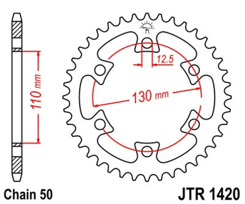 Speciální Cena Řetězová rozeta JT JTR 1420-40 40 zubů, 530