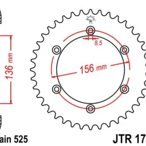 Top Prodej Řetězová rozeta JT JTR 1791-48 48 zubů, 525