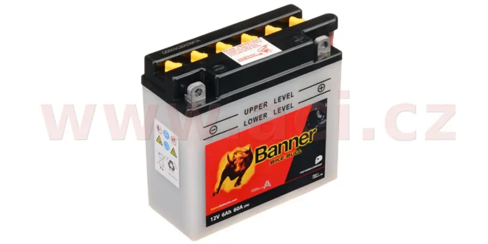 baterie 12V, 12N5,5-3B, 6Ah, 60A, BANNER Bike Bull 135x60x130 Rychlé Dodání
