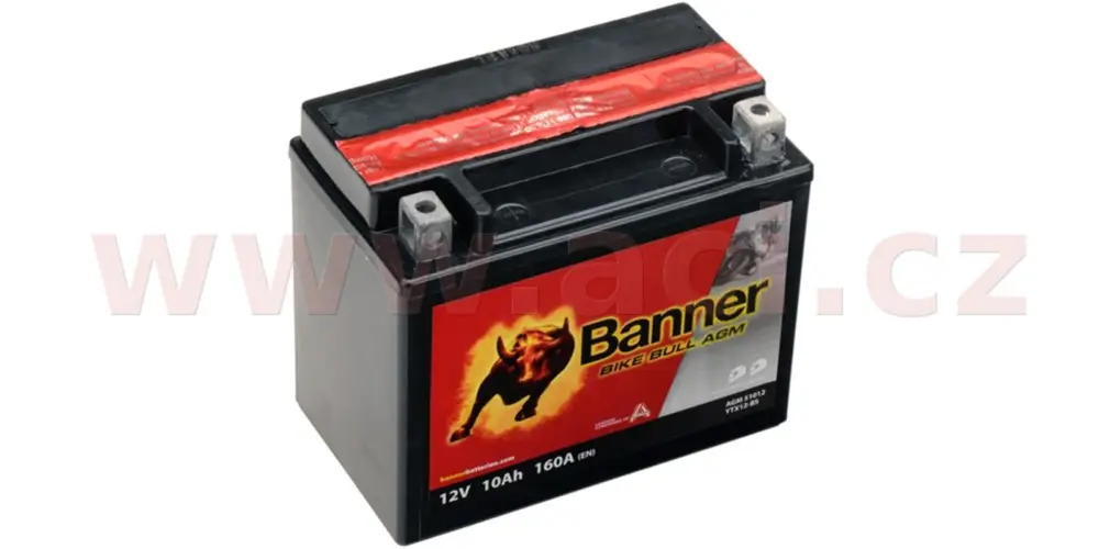 baterie 12V, YTX12-BS, 10Ah, 160A, BANNER Bike Bull AGM 150x87x131 Výhodná Nabídka