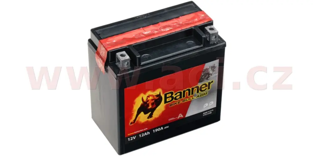 baterie 12V, YTX14-BS, 12Ah, 190A, BANNER Bike Bull AGM 150x87x147 Oblíbený