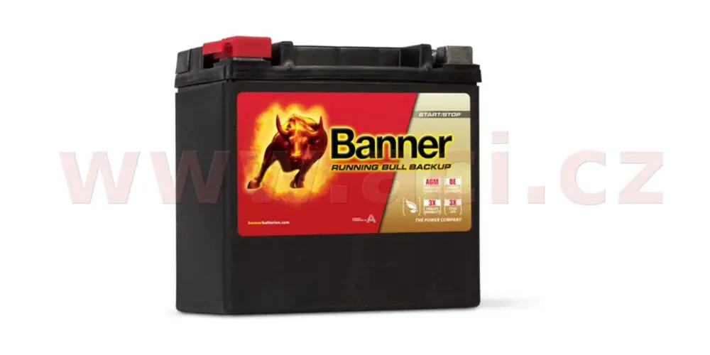Objednat Nyní 12Ah baterie, 200A, levá BANNER Running Bull AGM BACKUP 150x88x145