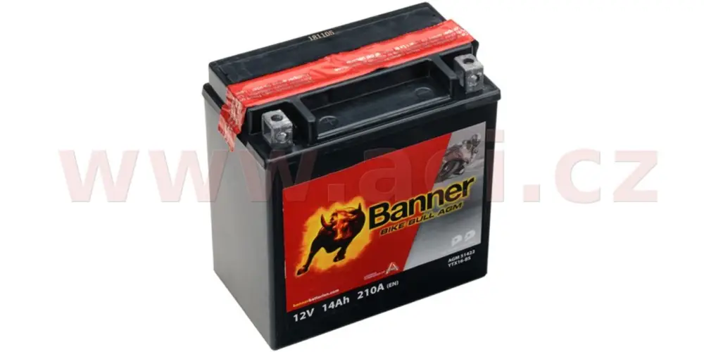 baterie 12V, YTX16-BS, 14Ah, 210A, BANNER Bike Bull AGM 150x87x161 Nejprodávanější