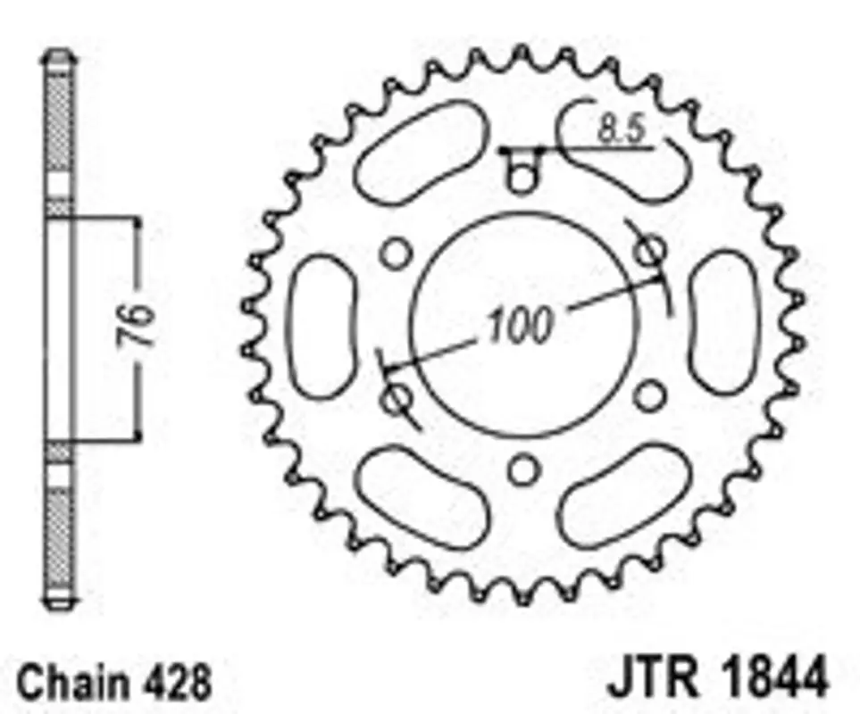 Vrácení Zdarma Řetězová rozeta JT JTR 1844-43 43 zubů, 428