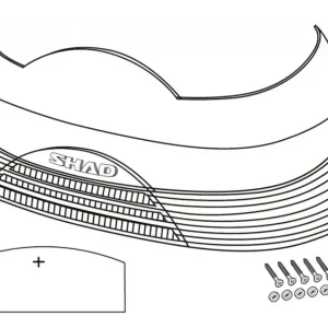 Must-Have Odrazky SHAD D1B465CAR for SH46 červená