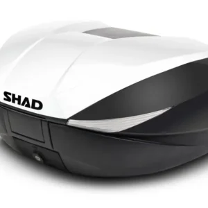 Přímo Od Výrobce Vrchní kufr na motorku s barevným krytem SHAD SH58X bílá se zámkem PREMIUM