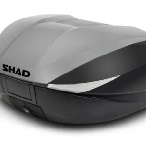 Zlevněný Vrchní kufr na motorku s barevným krytem SHAD SH58X nový titan se zámkem PREMIUM