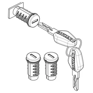 Sada klíčů + 3 cylindrické vložky s klíčem TERRA SHAD D1TRBOR TERRA Nejlepší Volba