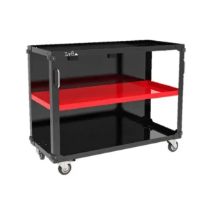 Bezpečná Platba Trolley with 3 shelves LV8 EQC3RS.1105.R L1200 black with red shelves