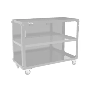 Trolley with 3 shelves LV8 EQC3RS.1105.B L1200 black with blue shelves Originální