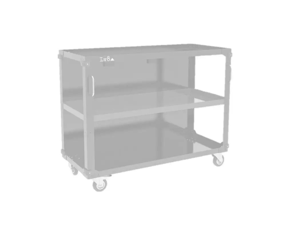 Odeslání Ihned Trolley with 3 shelves LV8 EQC3RS.1105.O L1200 black with orange shelves