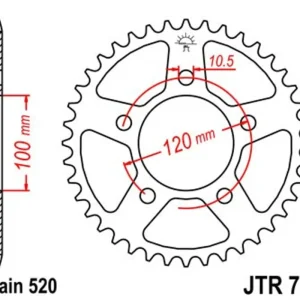 Speciální Cena Řetězová rozeta JT JTR 703-40 40 zubů, 520