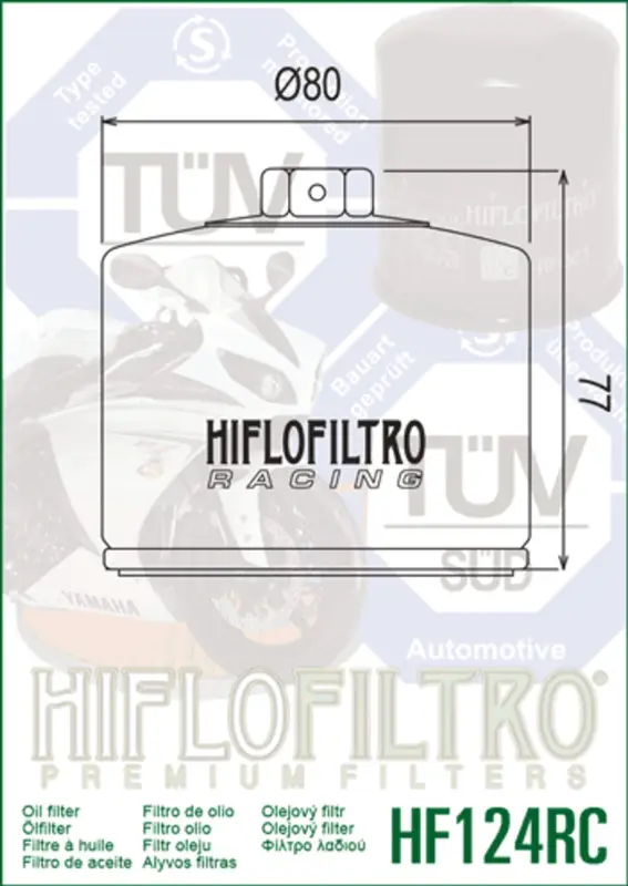 Výhodná Nabídka Olejový filtr HIFLOFILTRO HF124RC Závodní