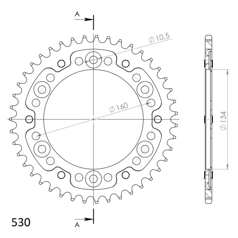 Rozeta SUPERSPROX STEALTH RST-1306:43-RED červená 43 zubů, 530 Originální