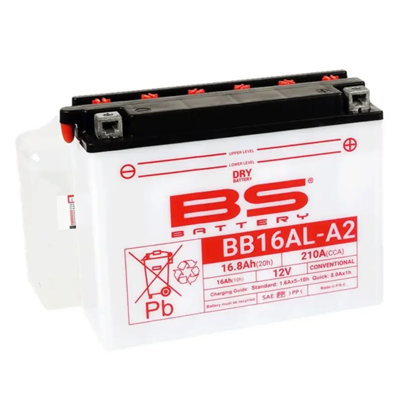 Konvenční motocyklová baterie BS-BATTERY BB16AL-A2 (YB16AL-A2 ) Včetně balení kyseliny Omezená Nabídka