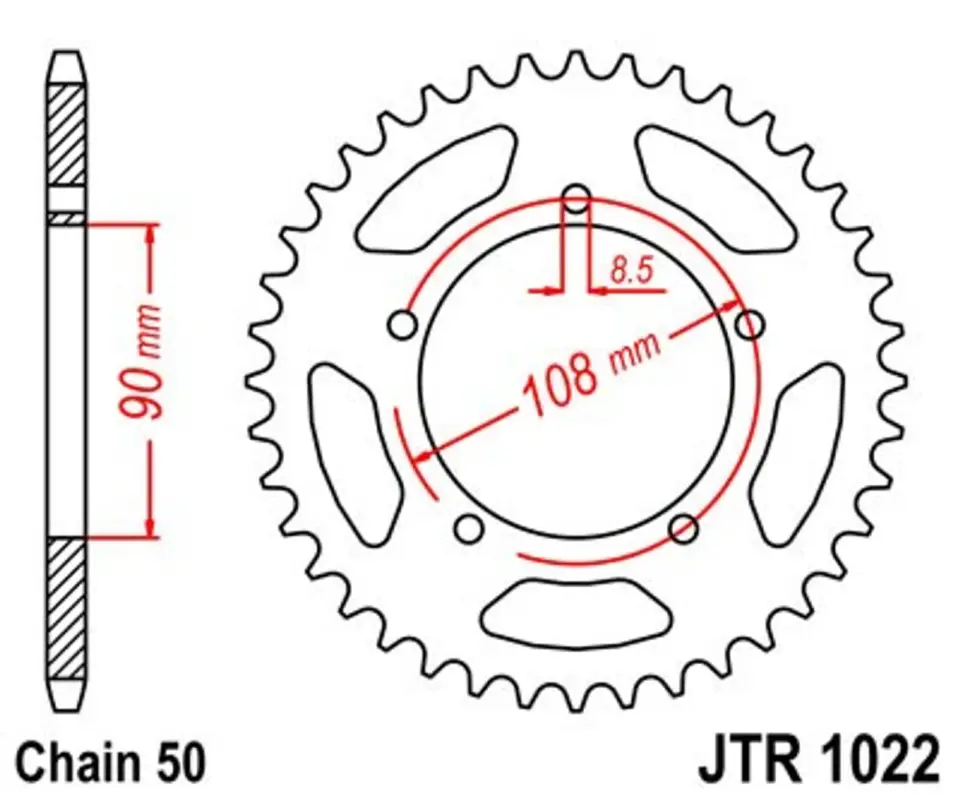 Akce Řetězová rozeta JT JTR 1022-40 40 zubů, 530