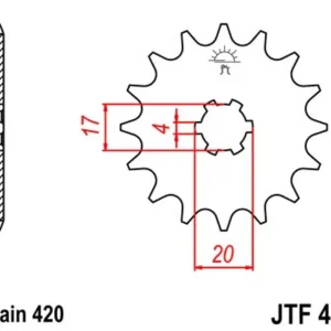 Cenově Výhodný Řetězové kolečko JT JTF 429-13 13 zubů, 530
