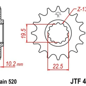 Výprodej Řetězové kolečko JT JTF 432-11 11 zubů, 520