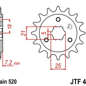Cenový Hit Řetězové kolečko JT JTF 437-15 15 zubů, 520