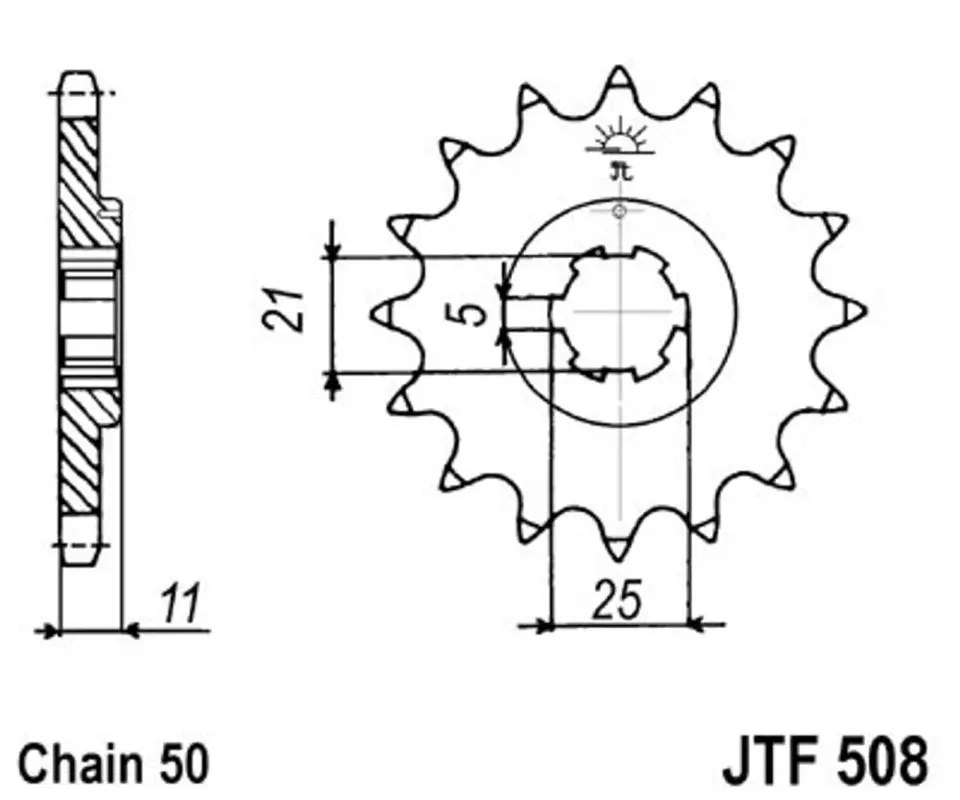 Vrácení Zdarma Řetězové kolečko JT JTF 508-14 14 zubů, 530