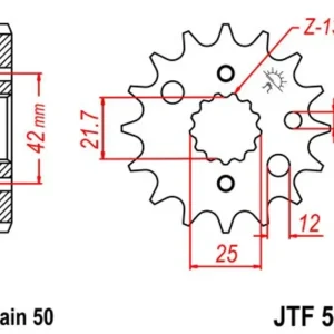 Výhodná Nabídka Řetězové kolečko JT JTF 519-16 16 zubů, 530