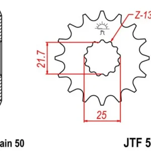 Víkendová Akce Řetězové kolečko JT JTF 566-12 12 zubů, 530