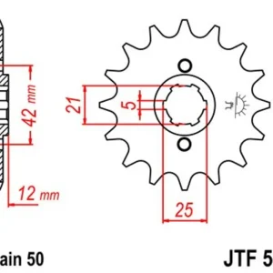 Vrácení Zdarma Řetězové kolečko JT JTF 571-15 15 zubů, 530