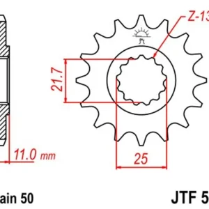Výprodej Řetězové kolečko JT JTF 580-15 15 zubů, 530