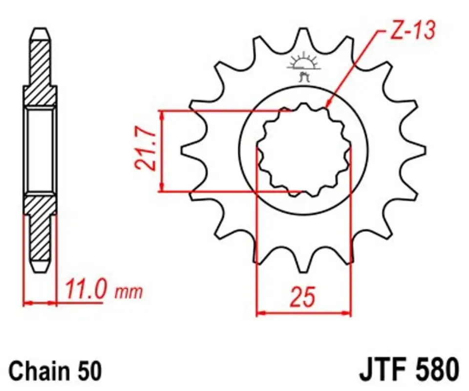 Výprodej Řetězové kolečko JT JTF 580-15 15 zubů, 530