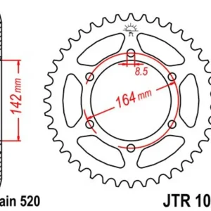 Tovární Cena Řetězová rozeta JT JTR 1068-46 46 zubů, 520