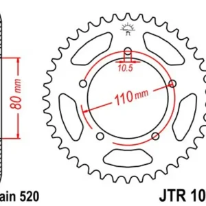 Sezónní Sleva Řetězová rozeta JT JTR 1075-39 39 zubů, 520