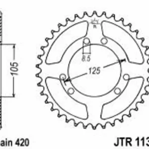 Výhodná Nabídka Řetězová rozeta JT JTR 1131-48 48 zubů, 420