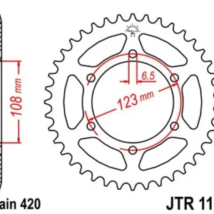 Víkendová Akce Řetězová rozeta JT JTR 1133-53 53 zubů, 420