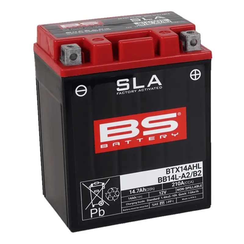 Továrně aktivovaná motocyklová baterie BS-BATTERY BB14L-A2 (FA) (YB14L-A2 (FA)) SLA Víkendová Akce