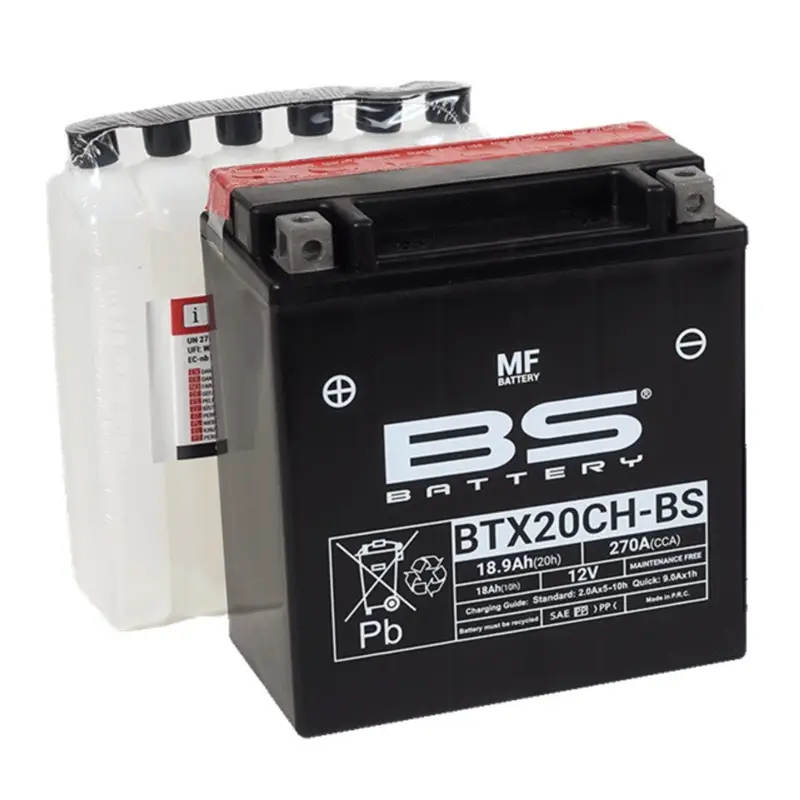 Bezúdržbová motocyklová baterie BS-BATTERY BTX20CH-BS (YTX20CH-BS) Bezpečná Platba