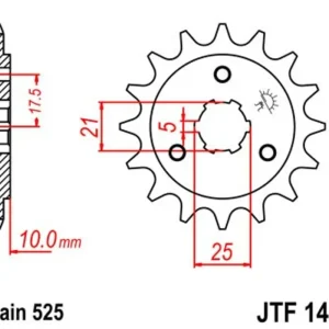 Výhodná Nabídka Řetězové kolečko JT JTF 1448-13 13 zubů, 525
