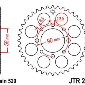Sleva Řetězová rozeta JT JTR 273-40 40 zubů, 520