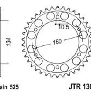 Zlevněný Řetězová rozeta JT JTR 1307-44 44 zubů, 525