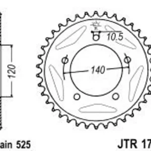 Výprodej Řetězová rozeta JT JTR 1792-40 40 zubů, 525