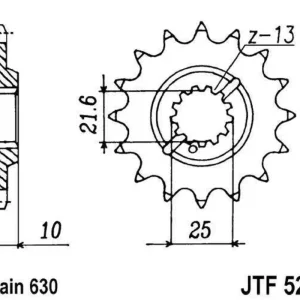 Víkendová Akce Řetězové kolečko JT JTF 521-15 15 zubů, 630